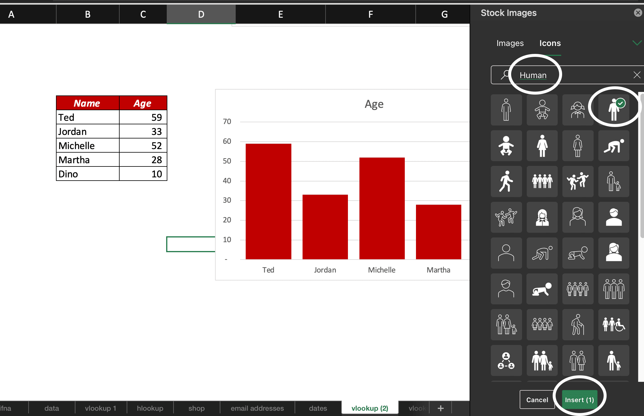 Step 2: how to change the shape of a bar chart in Excel.
