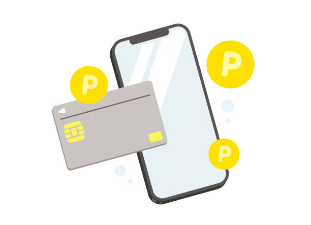 Mobile phone, credit card and points to represent loyalty and reward programmes.