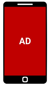 Mobile interscroller ad example.