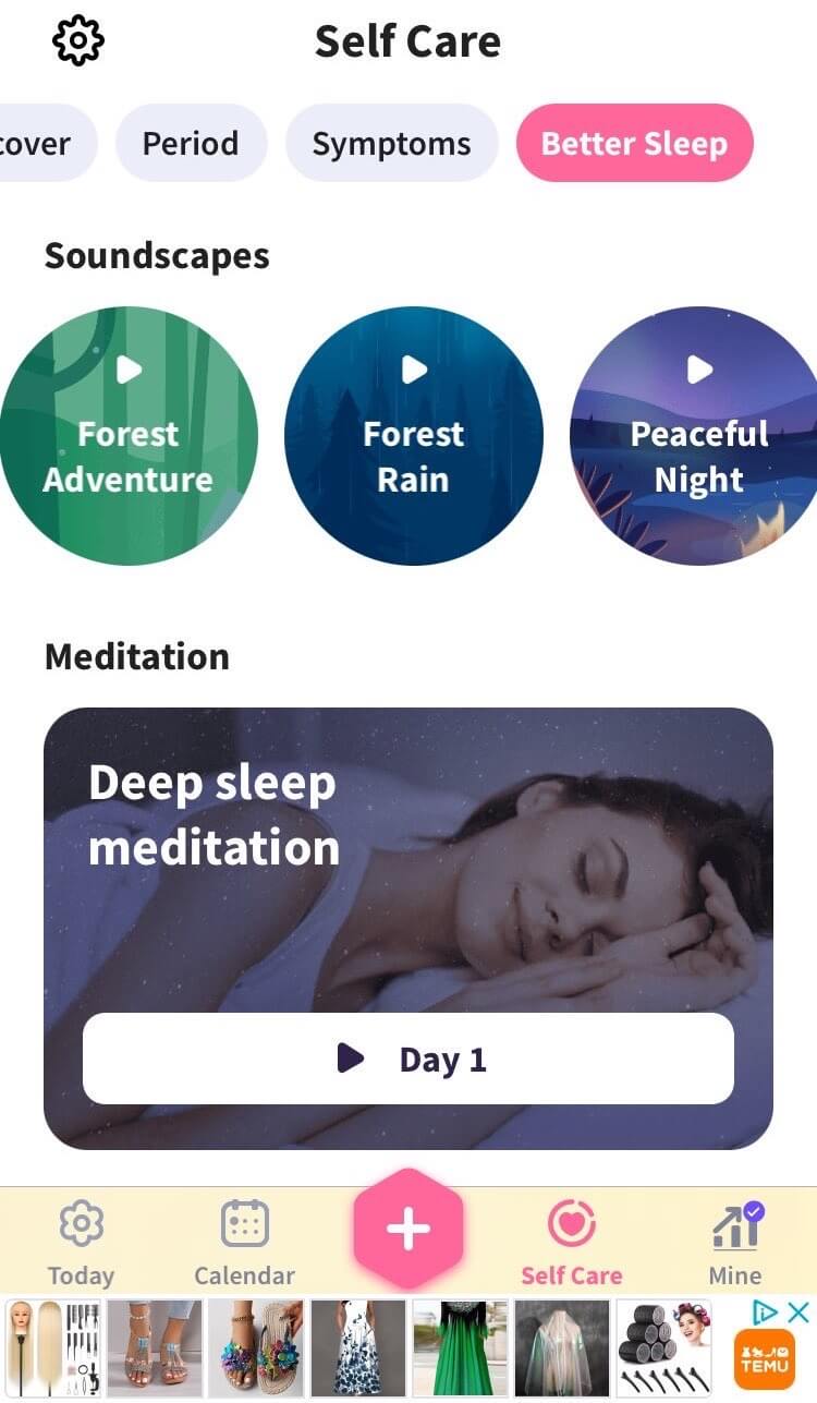Example of mobile banner (320x50) in an app.
