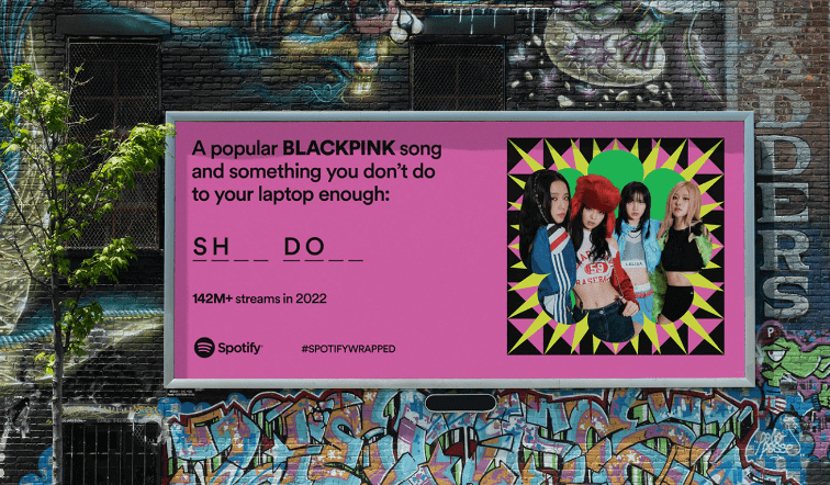 OOH ad example for Spotify.