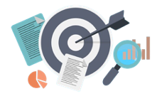 Targeting marketing illustration.